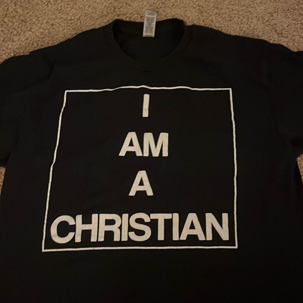 Black I am a Christian T-shirt